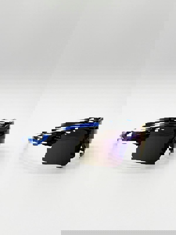 SVNX Outdoor Sports Racer Sunglasses in Multi Blue with Hard Case