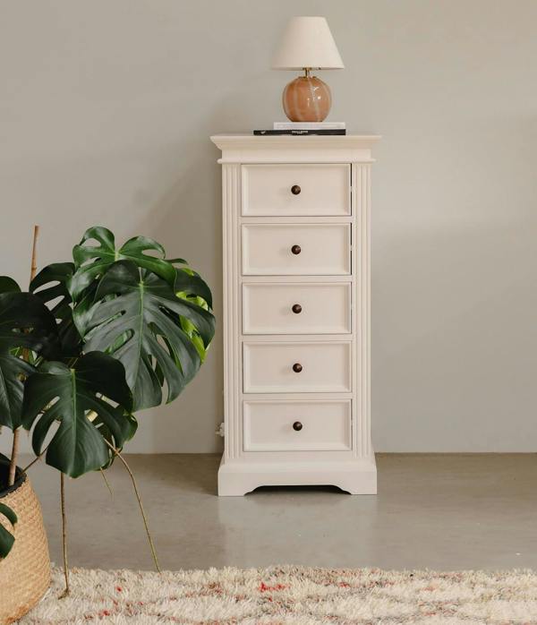 Gainsborough Tallboy 5 Drawer Narrow Chest of Drawers Assembled