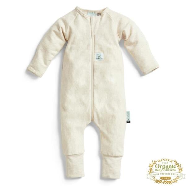 ergoPouch - Organic Layers Long Sleeve Babygrow - Oatmeal - Warm 1.0 TOG