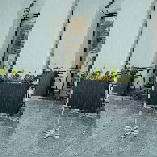 Durable INFO STAND OUTDOOR Stainless Steel Floor Sign | A3 Display Panel | Grey