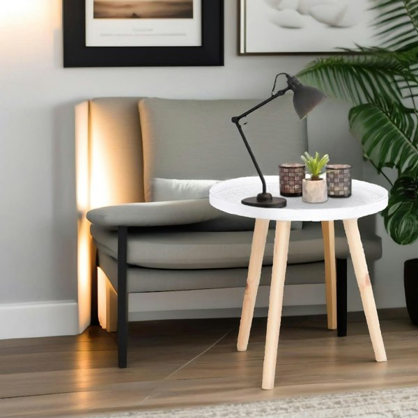 Rafaelo Mobilia Narrow Side Table With Flower Design