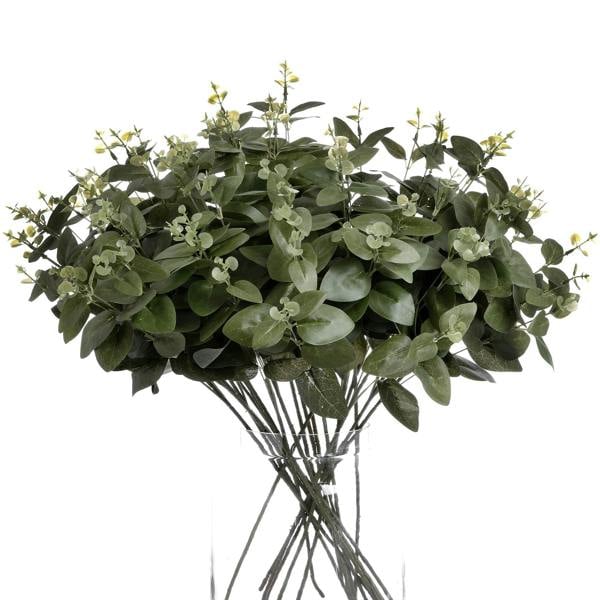 Wyld Haus Set of 3 Artificial Flowers Cineraria Eucalyptus Sprays