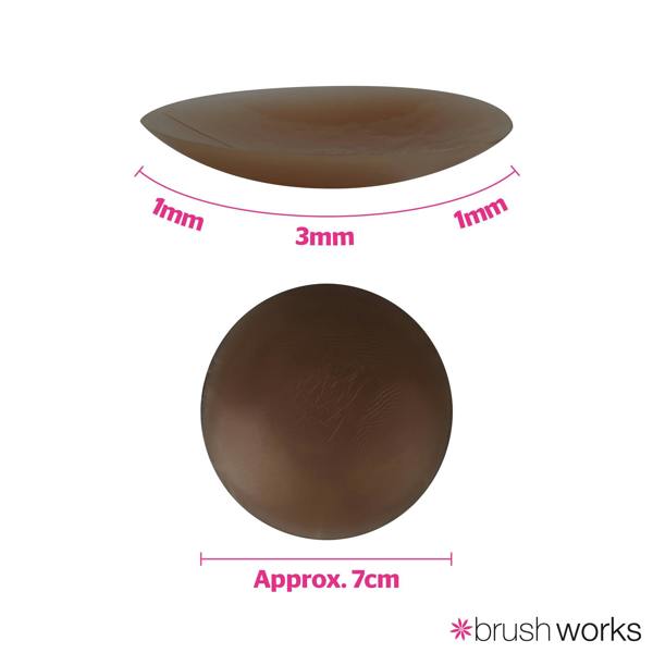 Brushworks Reusable Silicone Nipple Covers Shade 6.0 - Espresso
