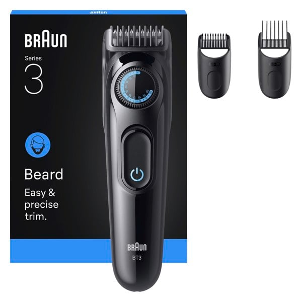 Braun Beard Trimmer Series 3, BT3520, +3 Styling Tools - Black