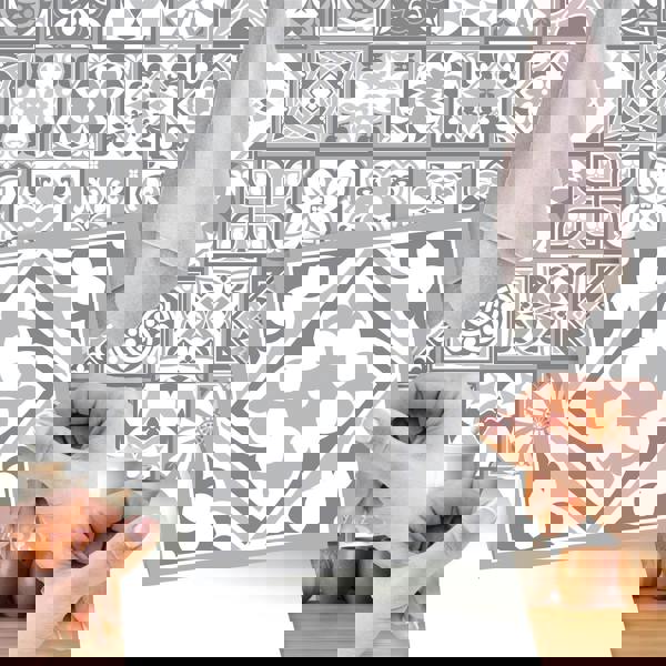 WT1531 - Purbeck Stone Tiles Wall Stickers - 15 cm x 15 cm - 24 pcs.