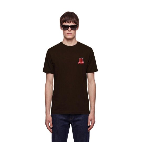 By Lanvin Block Logo Dark Brown T-Shirt