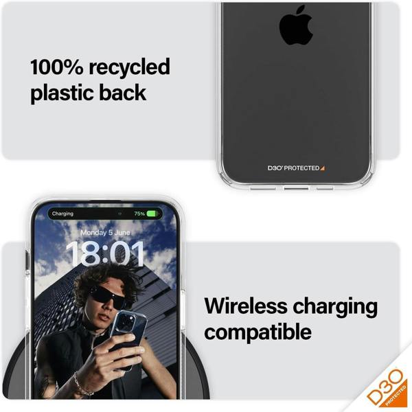 PanzerGlass Panzer Glass Military Grade Standard Drop Tested Case for iPhone 15 Pro Max 6.7" Clear Edition - 1175