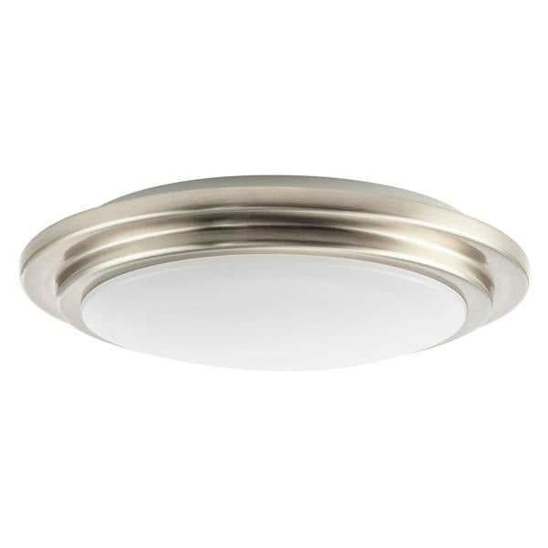 Modern Chic Satin Nickel Flush LED Bathroom Ceiling Light Fitting Image 4
