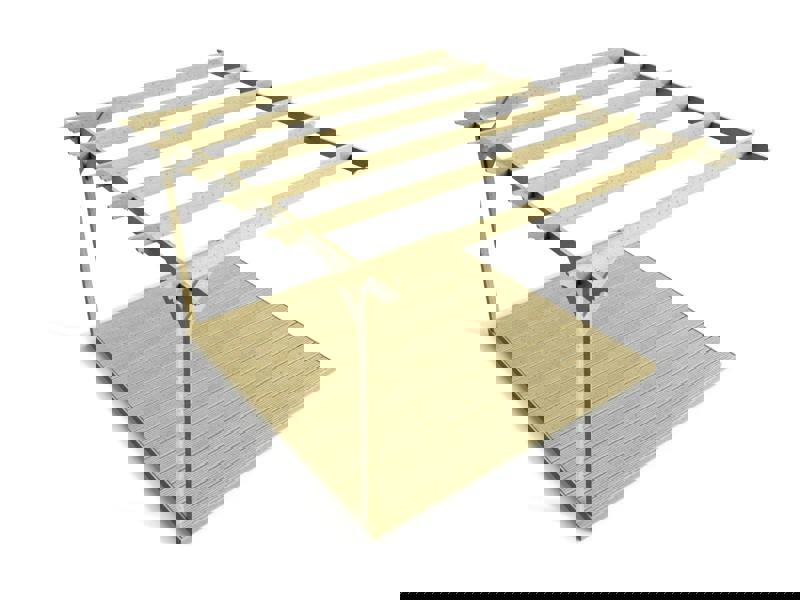 Arbor Garden Solutions Wall Mounted Pergola and Decking Kit Orchid Design