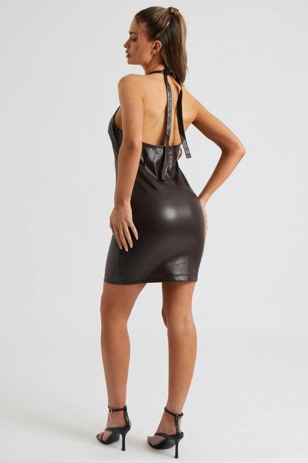 Urban Bliss Danny Halterneck PU Dress
