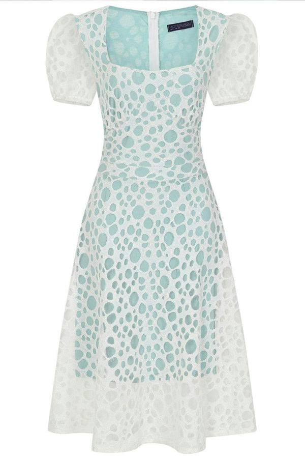 HotSquash A-Line Lace Dress with Contrast Lining