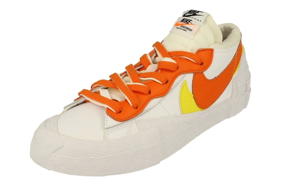 Nike Blazer Low / Sacai Mens Trainers Dd1877  100 - White Magma Orange White 100 - Photo 0