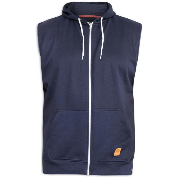 Duke Mens D555 Blake Kingsize Sleeveless Full Zip Hoodie - Navy - 
