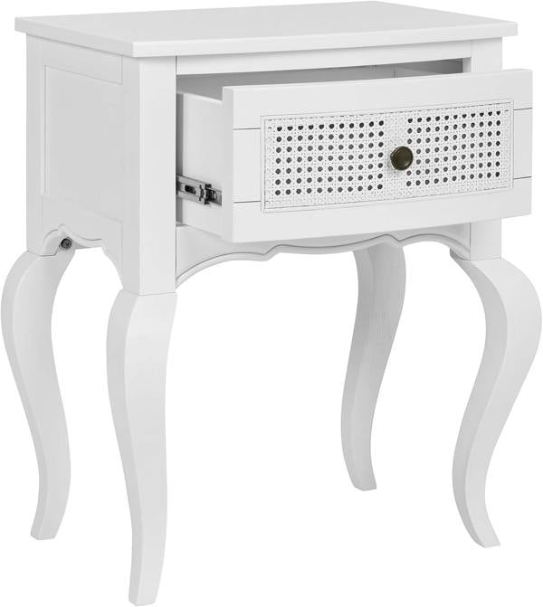 Statement Furniture Louis Bedside Table with Rattan Cane Drawer