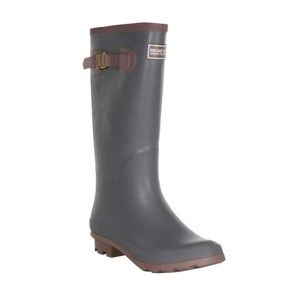 Regatta Women's Ly Fairweather II Tall Durable Wellington Boots - Storm Grey/Lilac Chalk