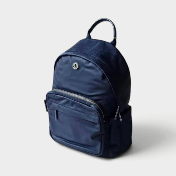 Tory Burch Nylon Backpack Navy Blue