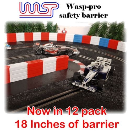 MCSlots Slot Car Track Scenery Yellow Barriers x 12 1:32 Scale NEW Wasp