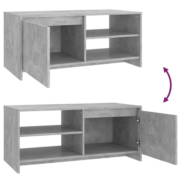 Berkfield Coffee Table Concrete Grey 102x50x45 cm Engineered Wood