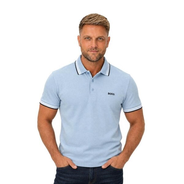 BOSS Paddy Piqué Polo Shirt Light/Pastel Blue