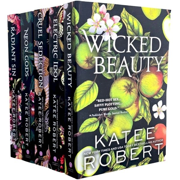 Katee Robert 5 Book Set Neon Gods, Electric Idol, Wicked Beauty, Radiant Sin, Cruel Seduction