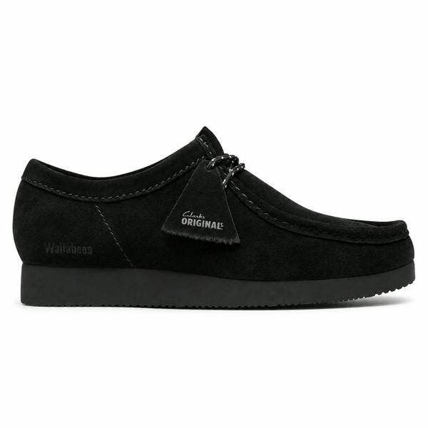 Clarks Originals Wallabee Lite Shoes Black Suede