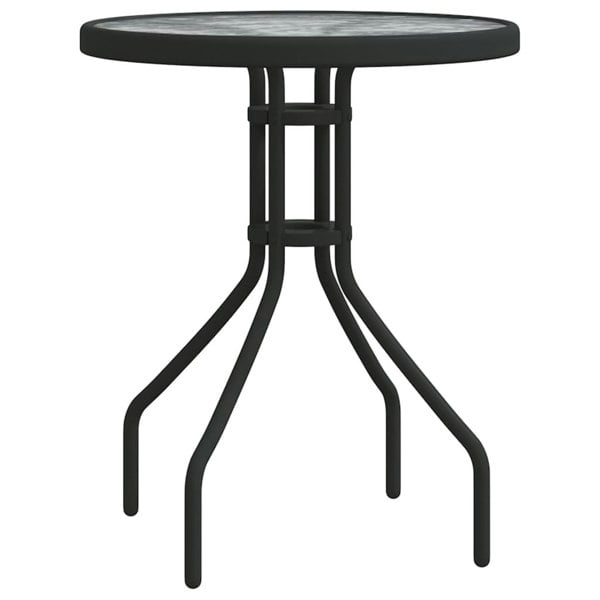 Berkfield 3 Piece Garden Bistro Set Black