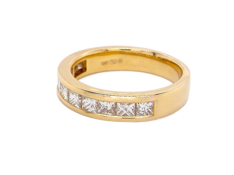 Vintage Tom A Princess Cut Half Hoop Diamond Eternity Ring