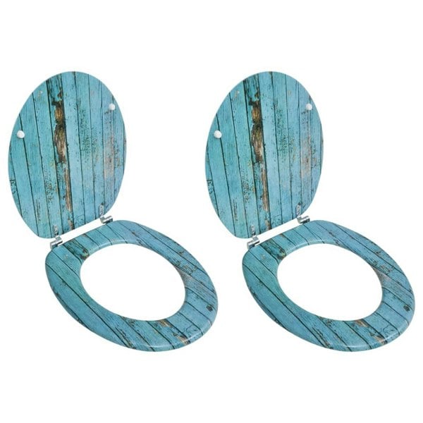 Berkfield Toilet Seats with Lids 2 pcs MDF Old Wood