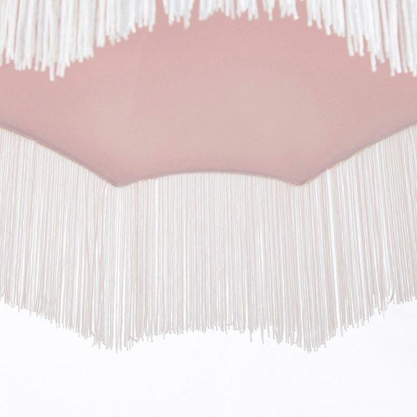 Traditional Victorian Empire 40cm Lamp Shade in Soft Pink with Tassels Image 3
