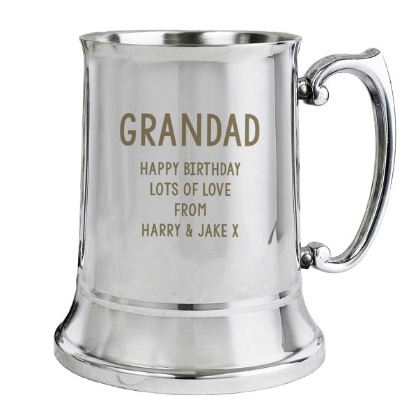Personalised Memento Company Personalised Free Text Stainless Steel Tankard
