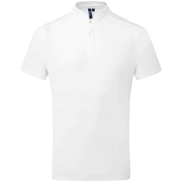 Premier Mens Essential Coolchecker Short-Sleeved Chef Shirt - White