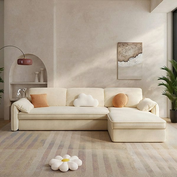 Rit Concept Bhatnagar Three Seater Corner Sofa Bed With Storage