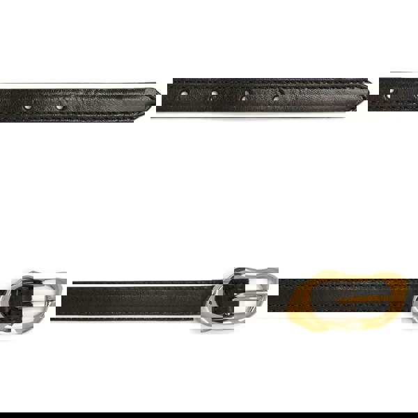Alexander McQueen black leather double-wrap belt