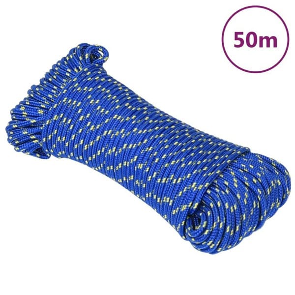 Berkfield Boat Rope Blue 3 mm 50 m Polypropylene