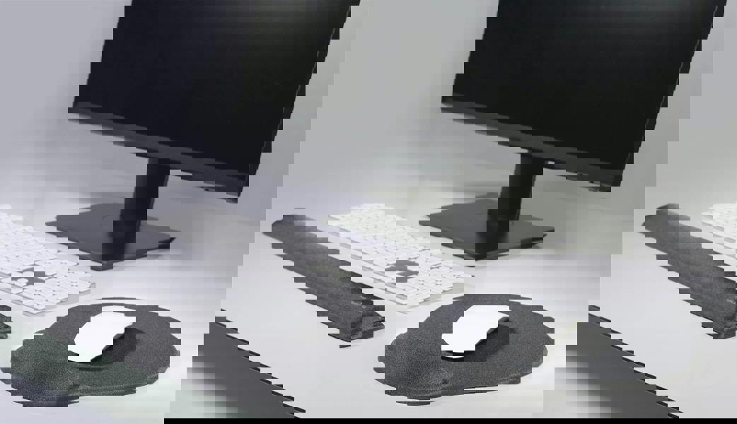 Durable ERGOTOP Soft Touch Mouse Mat with Gel Support Wrist Rest Pad | Grey