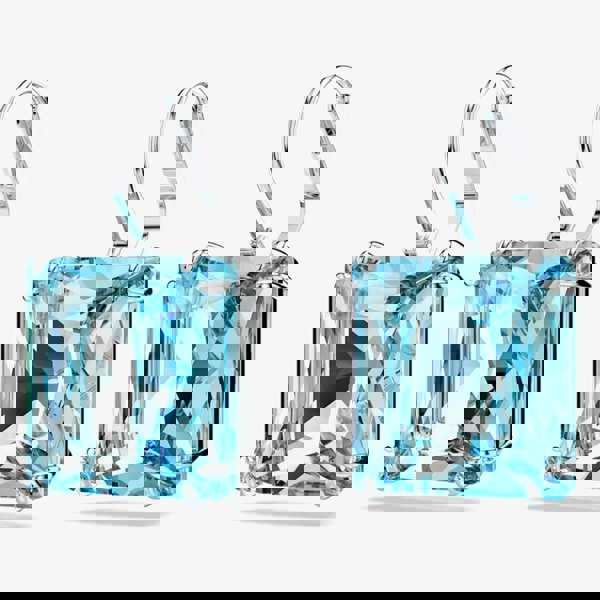 Swarovski Ladies Millenia Blue Square Cut Dropper Earrings 5619472