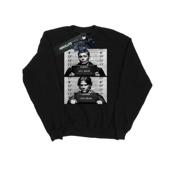 Supernatural Mens Winchester Mugshots Sweatshirt - Black