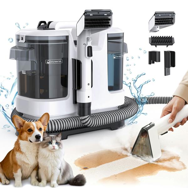 Dragodirect Portable Spot Cleaner 15000Pa with Clean & Waste Water Tanks