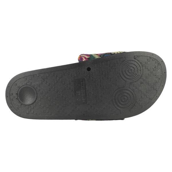 Spot On Ladies Spot On Chinese Print Mule Sandals