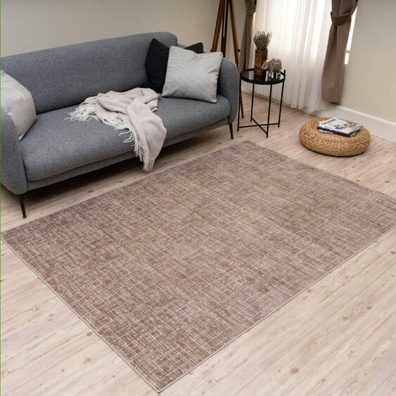 The Rugs Rustic Beige Scandi Design Rug