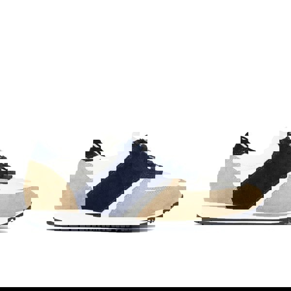 Embassy London San Francisco - Navy & White & Cream - Men's lace-up leather & suede trainer