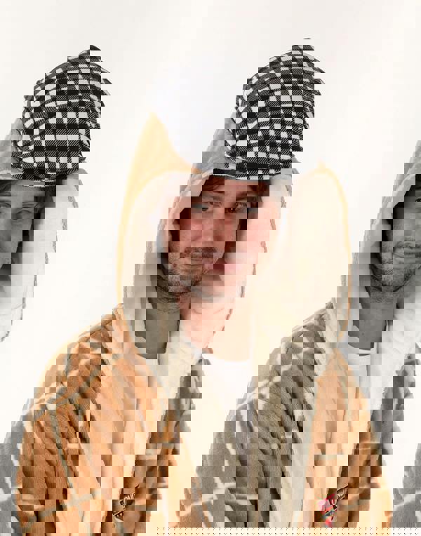 Only Fools And Horses Mens Beige Character Hooded Bathrobe