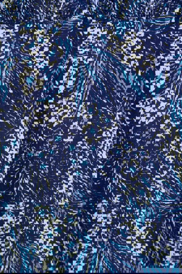 Mudflower Floral Print Lightweight Shirred Bodice Top