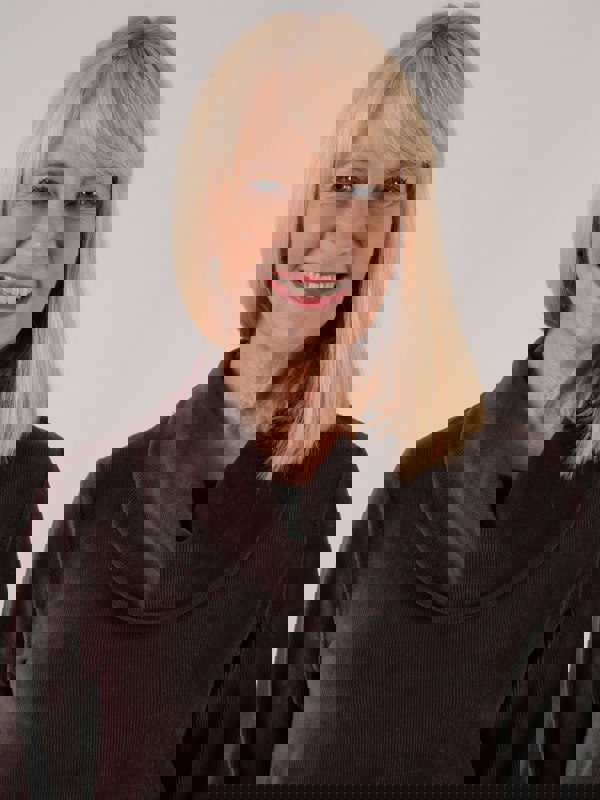 PennyPlain Ribbed Velour Cowl Neck Top - Dark Latte