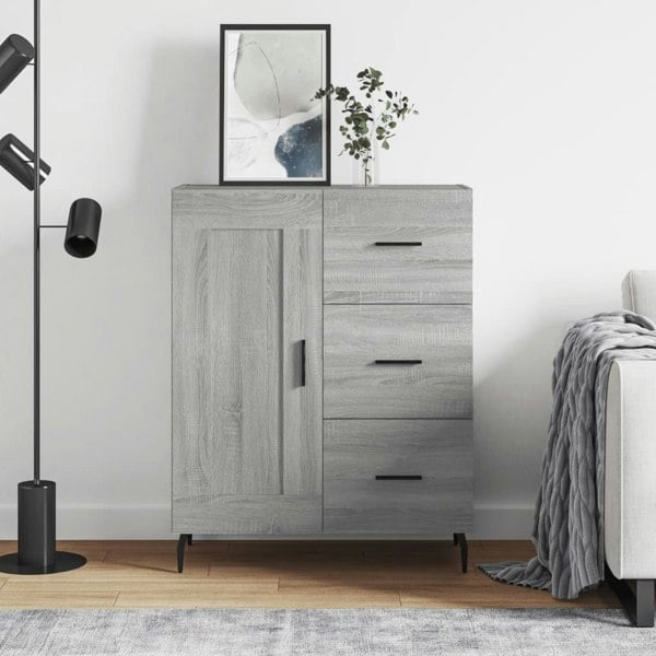 Berkfield Sideboard Grey Sonoma 69.5x34x90 cm Engineered Wood