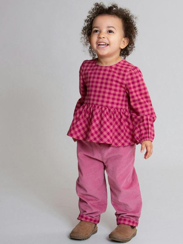 Kite Girls Organic Damson Check Reversible Pull Ups