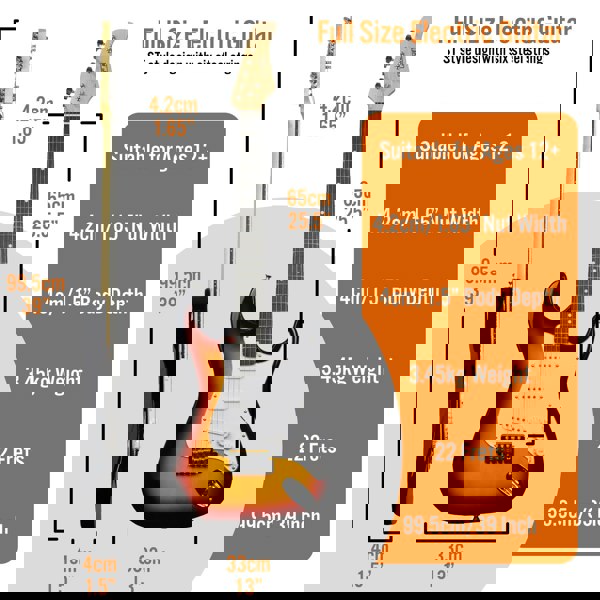 3rd Avenue Full Size Electric Pack Sunburst Electric Guitars#Colour_Sunburst