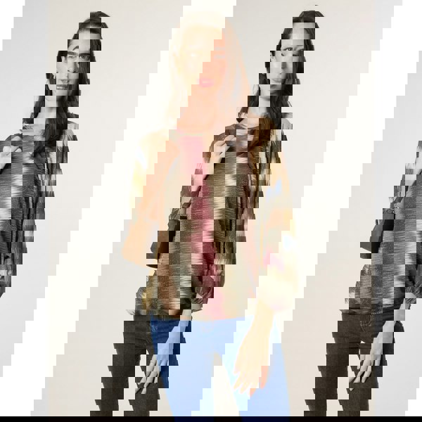 Blue Vanilla Printed Round Neck Long Sleeve Top