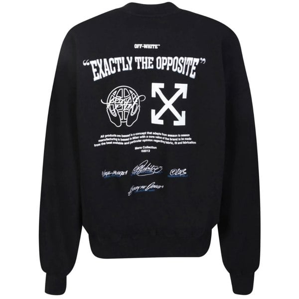 Off-White Exact Opposite Boxy Fit Black Sweatshirt XS