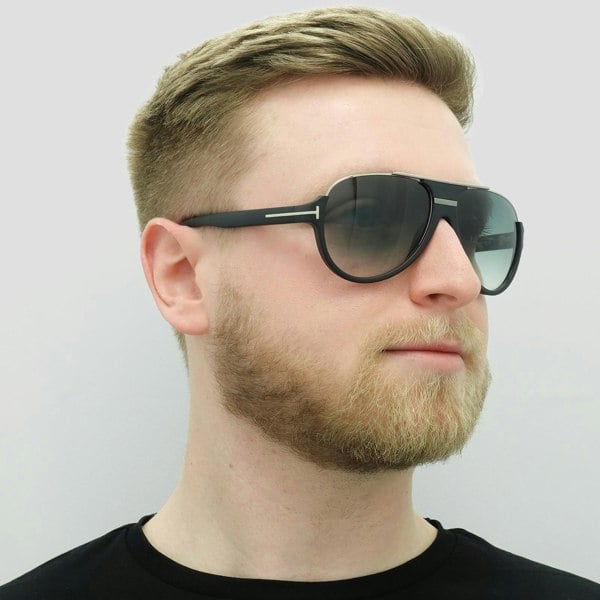 Tom Ford Sunglasses 0334 Dimitry 02W Matt Black Blue Grey Gradient